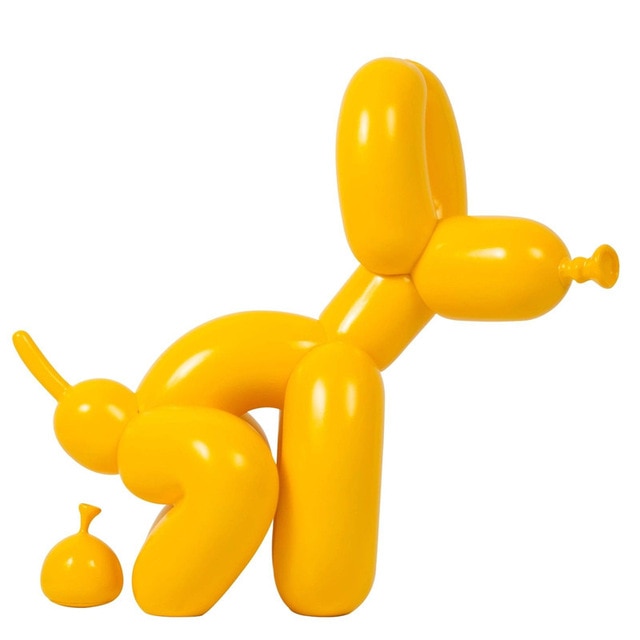 Dog Art Sculpture Pooping Dog Art