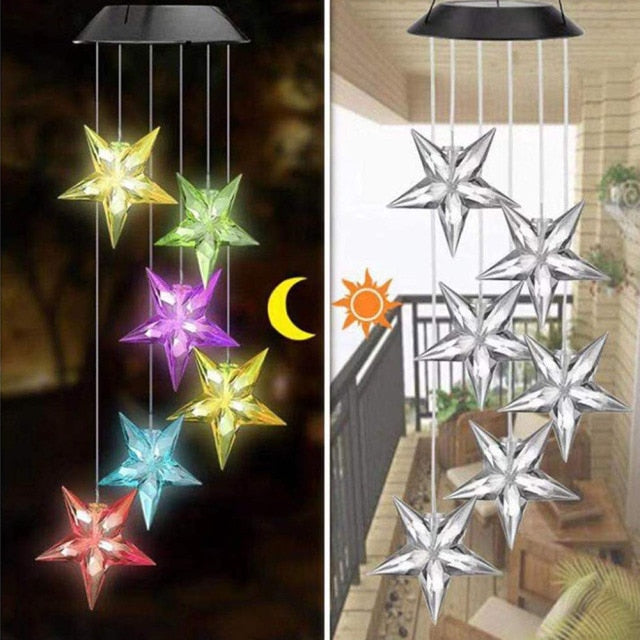 Butterfly Wind Chime LED Solar Power